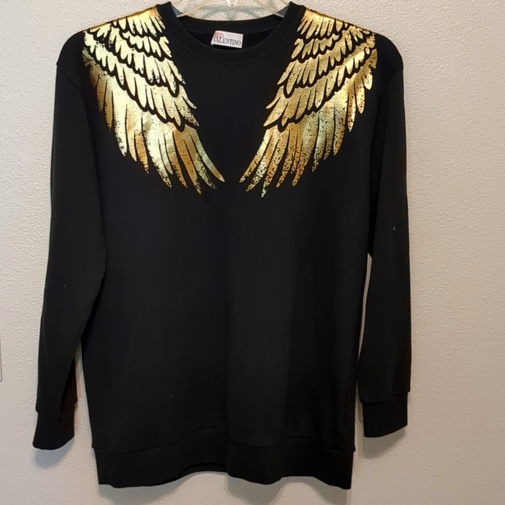 RED Valentino Lamé Wings Sweatshirt